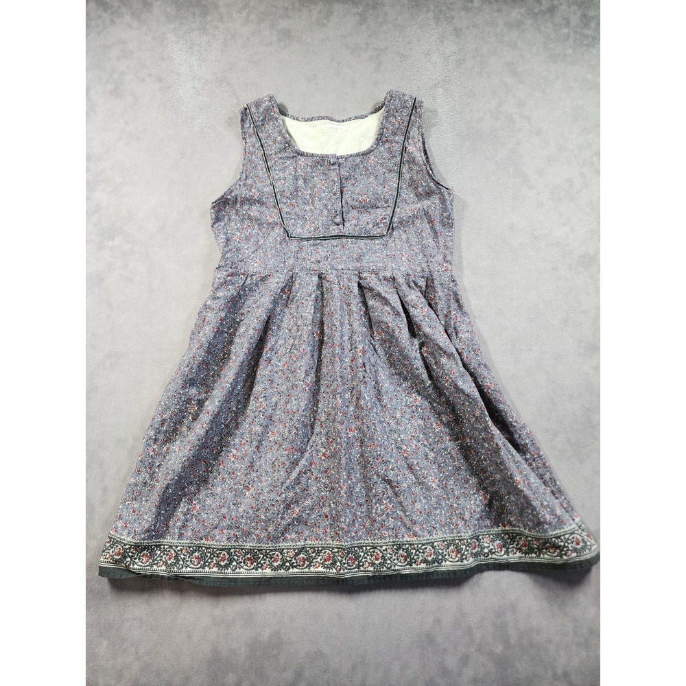 Sunny Clouds Relaxing Wear Dress Women's L Gray Multicolor Floral Japan Cottage